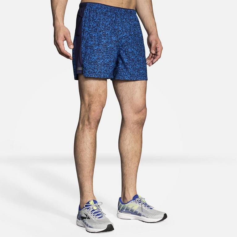 Brooks Men's SHERPA 5 Running Shorts - Blue - Canada (ZVLQE-4528)